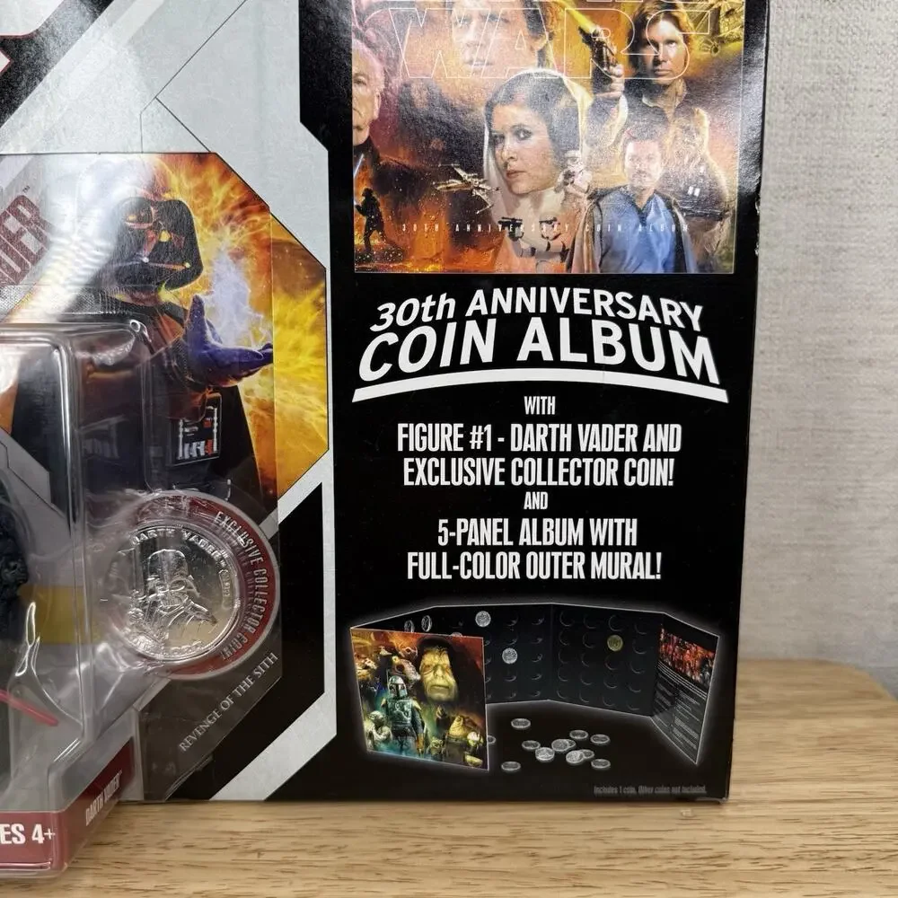 Star Wars 30th Anniversary Coin Album Plus Darth Vader Action Figure NEW SEALED